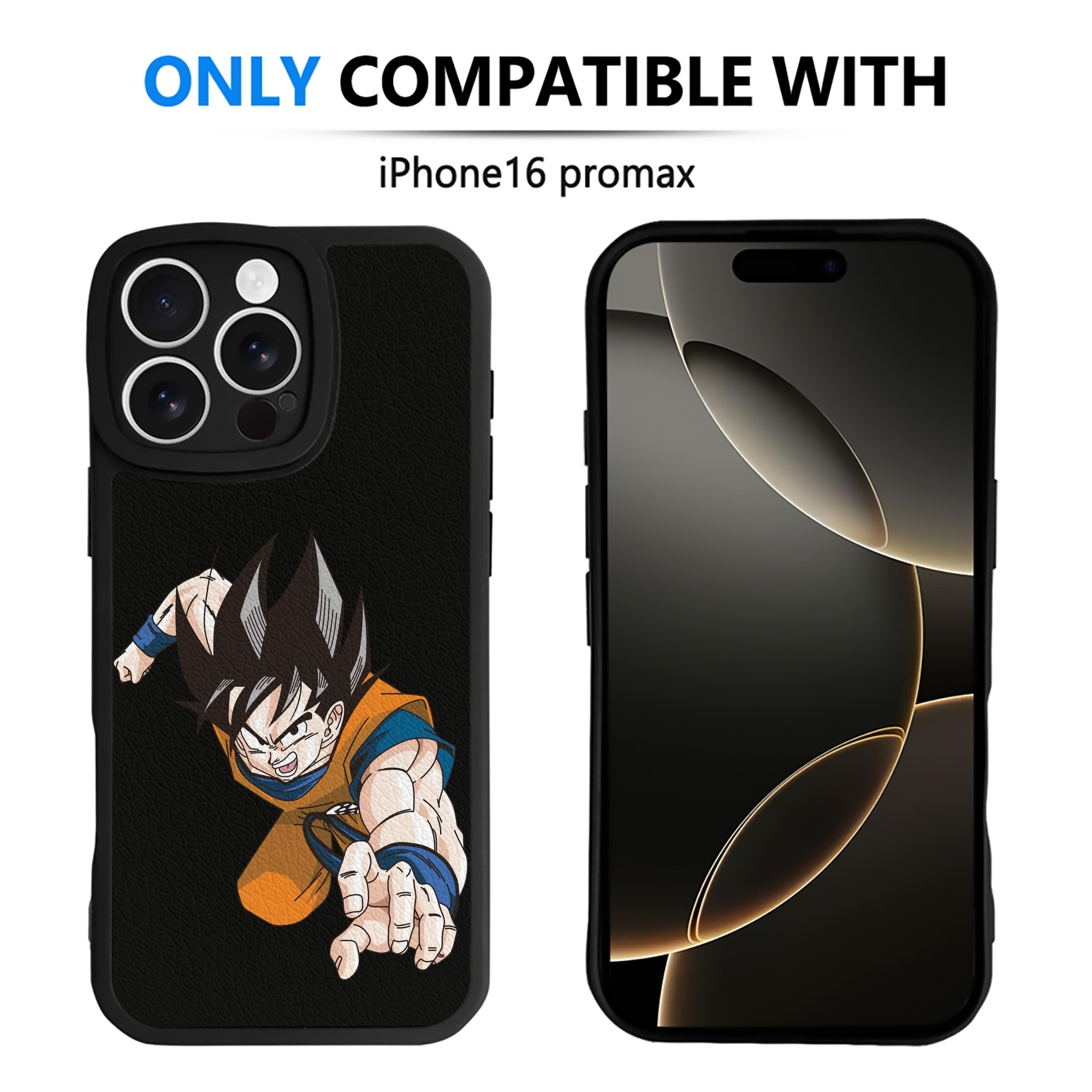 （画像用） ドラゴンボール 孫悟空（そん ごくう）Son Goku カカロット DRAGON BALL Kakarotto 【iPhone 16シリーズ対応】シリコンスマホケース（レザー調） 材質：シリコン